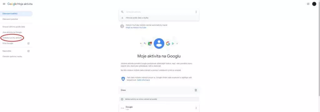 jak smazat google data