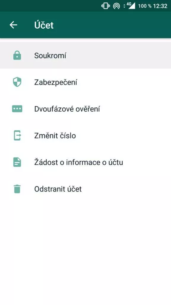 WhatsApp skupiny účet