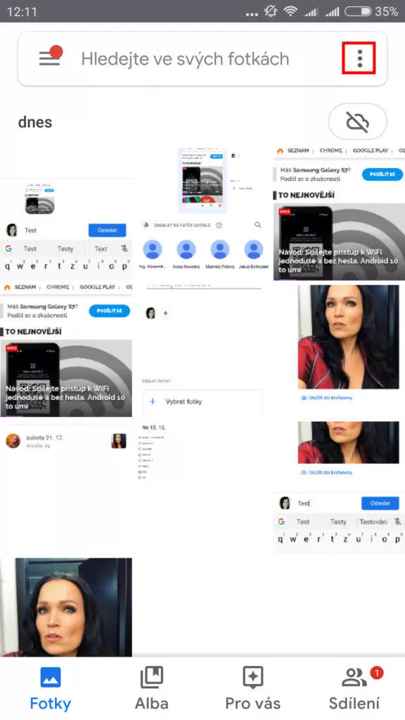 google photos chat