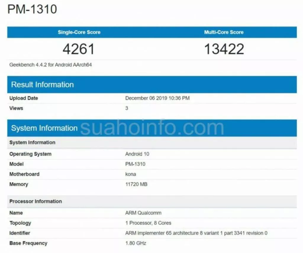 sony xperia 3 geekbench