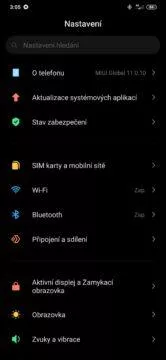 xiaomi mi note 10 nastaveni