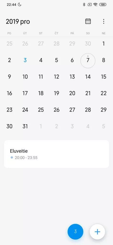 xiaomi redmi note 8t kalendar
