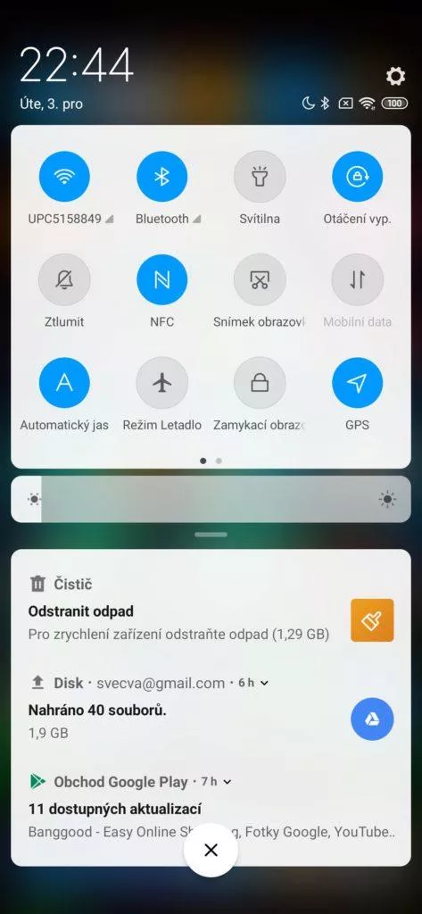 xiaomi redmi note 8t oznamovaci oblast