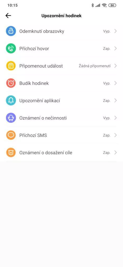 Amazfit app notifikace