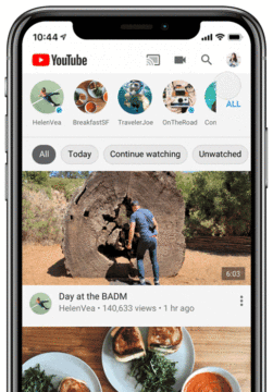 filtry obsahu v YouTube aplikaci