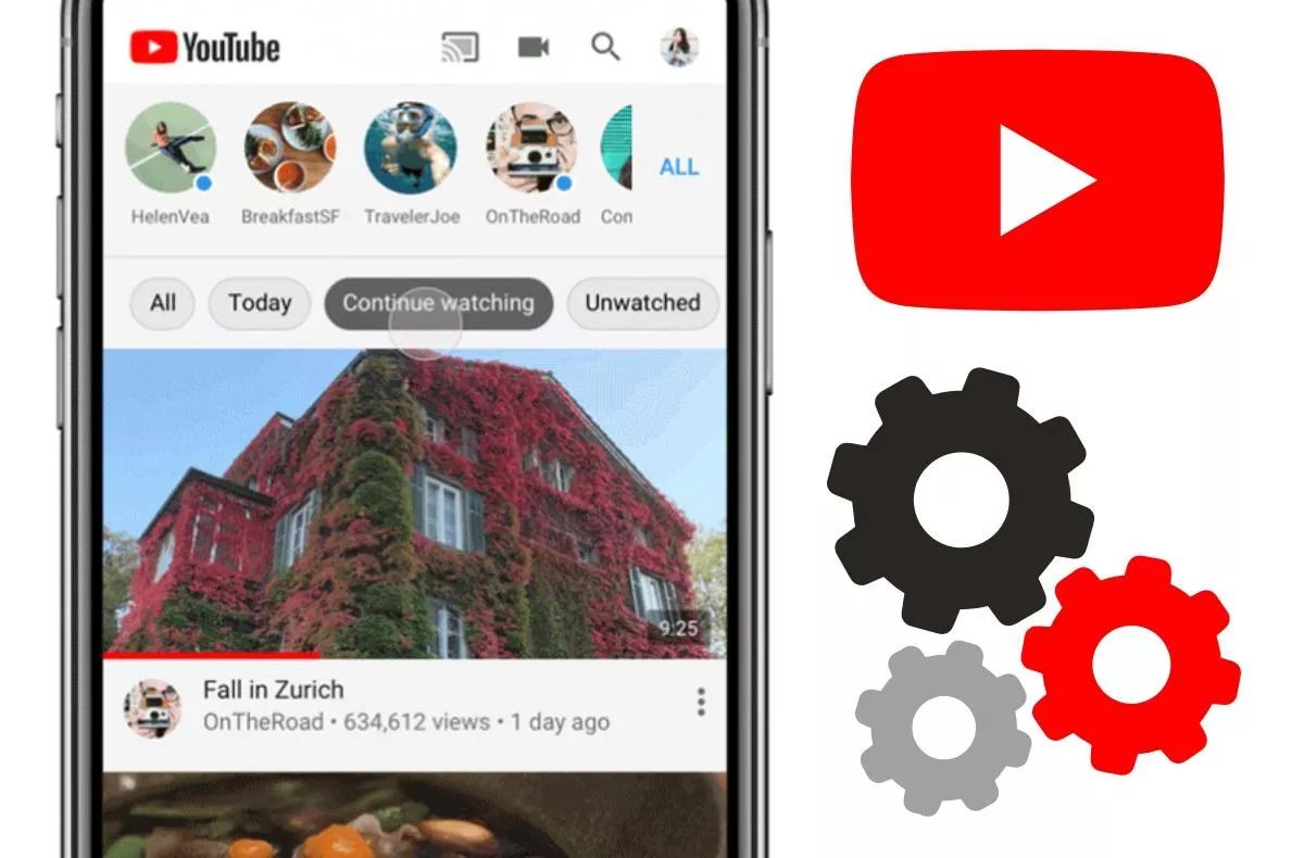 filtry obsahu v YouTube aplikaci