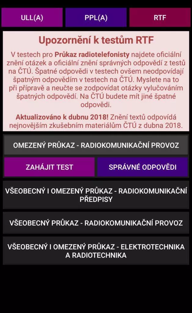 Pilotní testy - pro budoucí piloty