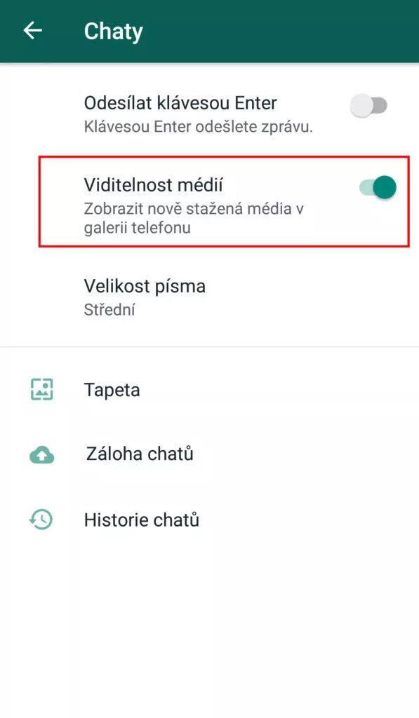 ukládání fotek whatsapp