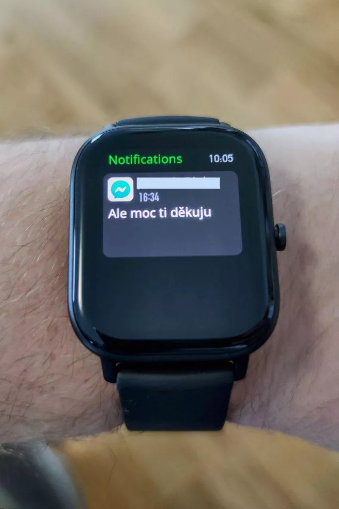 Xiaomi Amazfit GTS zpráva