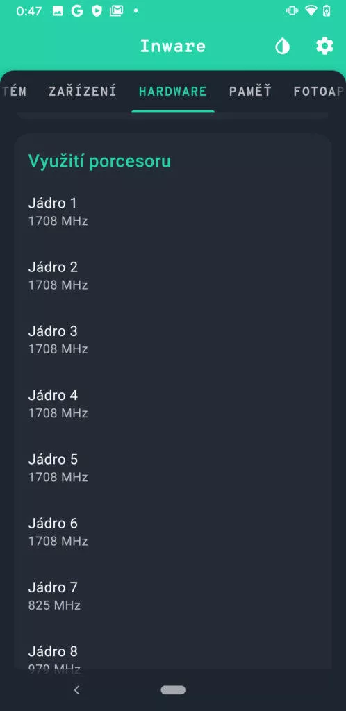 android jak zjistit specifikace