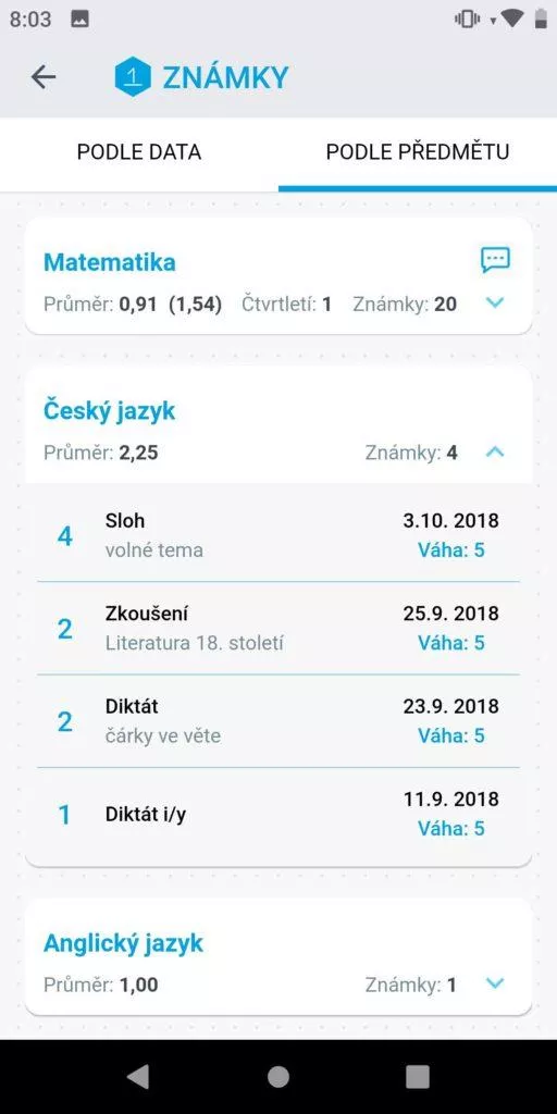 Bakaláři OnLine - pro rodiče, žáky a učitele