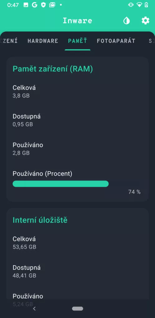 jak zjistit kapacitu baterie android