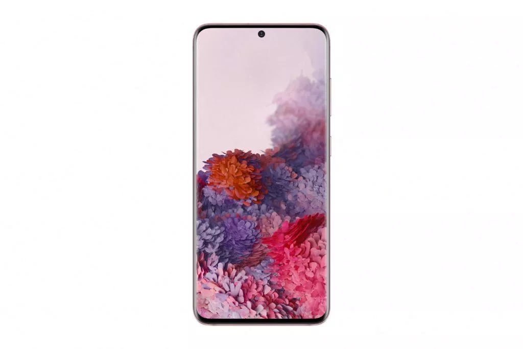 Samsung Galaxy S20 front pink