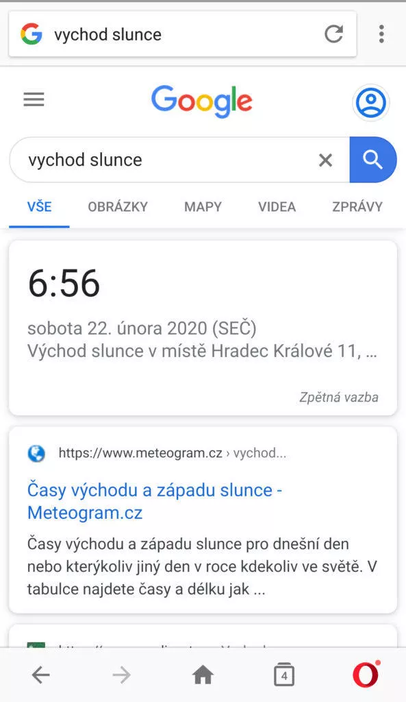 východ a západ slunce praha
