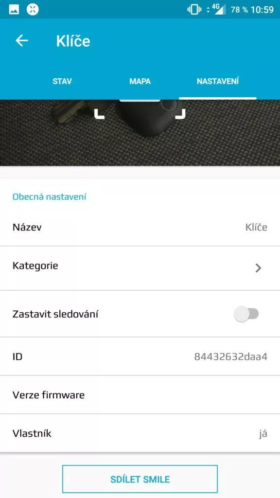 Aplikace Fixed Smile nastavení profilu