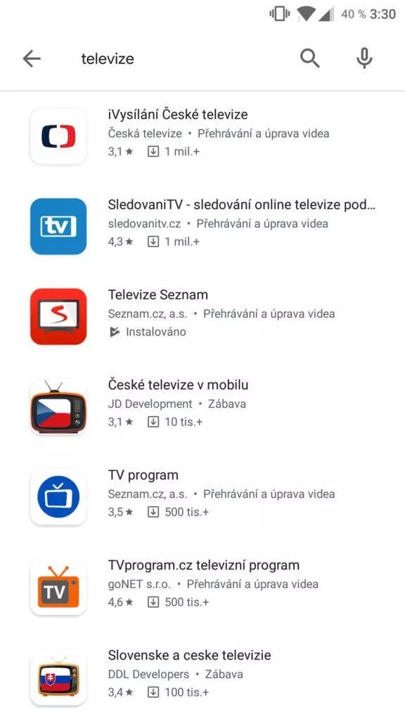 hodnocení stažení Obchod Play screen 2
