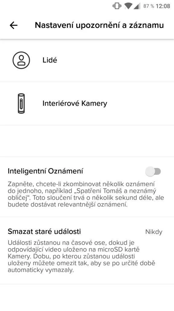 Netatmo Security aplikace 3