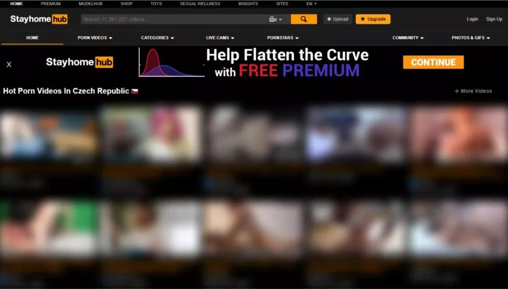 Stayhomehub Pornhub premium zdarma home screen