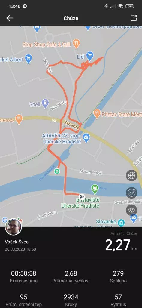 Amazfit trasa