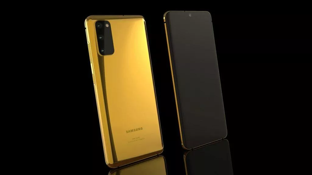 zlatý samsung galaxy s20