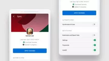 Android prohlížeč Vivaldi zaloha dat