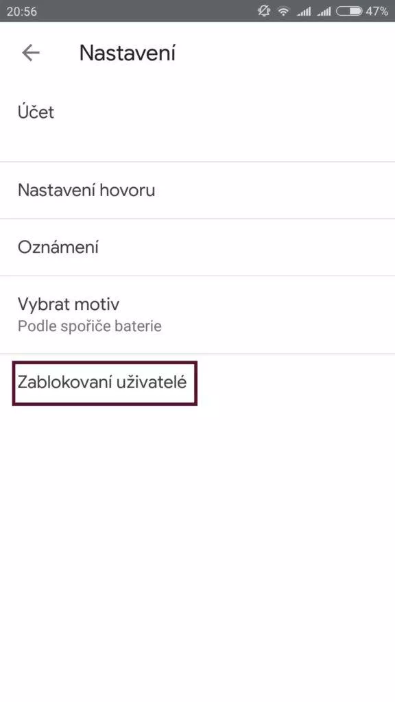 google duo black list