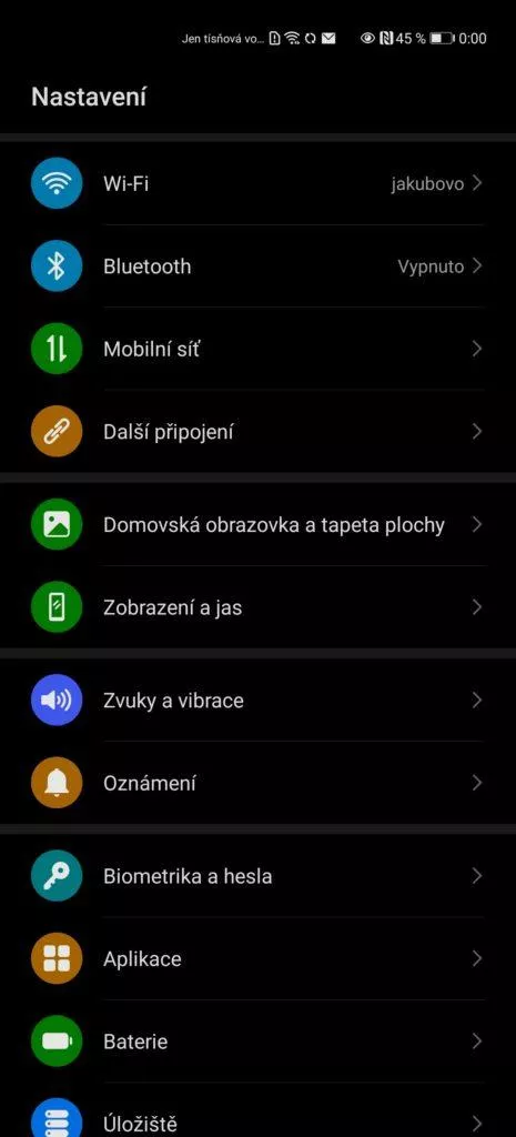 Huawei p40 pro uživatelské prostředí