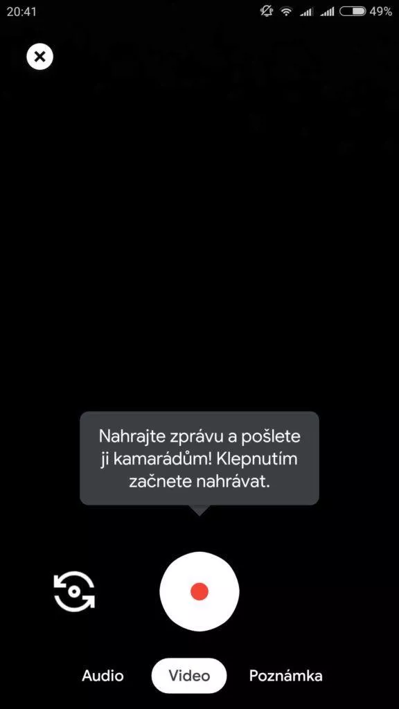 Video zprávy Google Duo
