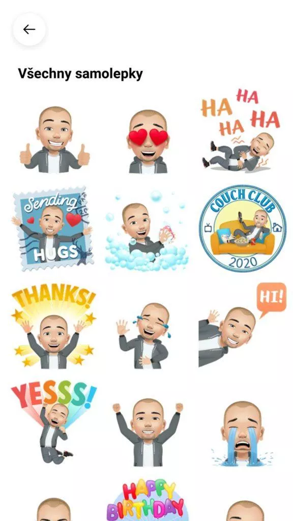 Facebook avatar nalepky