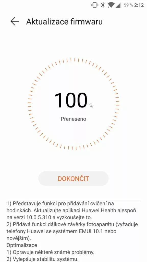 Huawei Watch GT 2 update kveten 2020 screen 3