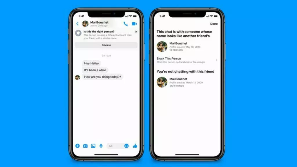 podvodné zprávy Messenger screen 1