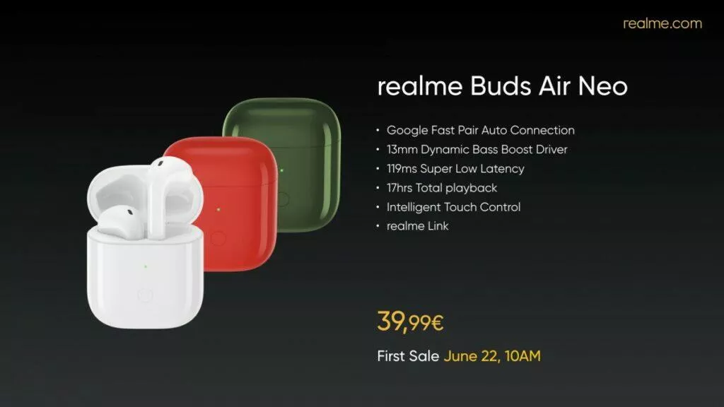 realme sluchátka ceny pro evropu