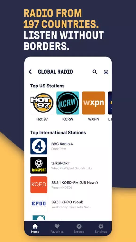 TuneIn Radio screen 2