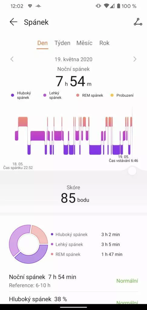 aplikace Huawei Health Zdraví spanek 1