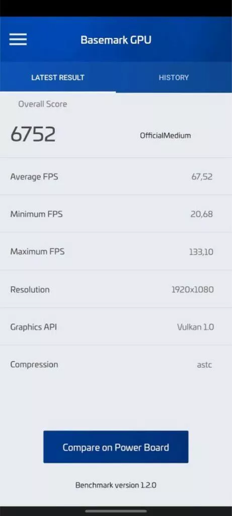 benchmarky pro Android Basemark GPU poslední výsledek