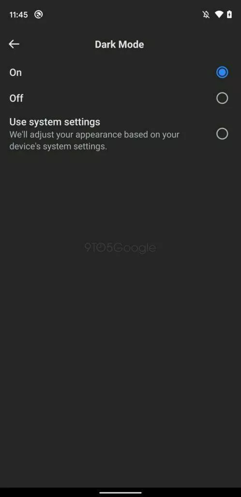 Facebook aplikace tmavý režim design screen 2