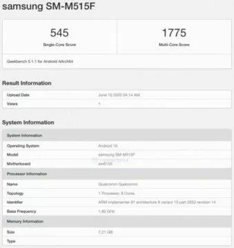 galaxy m51 střední třída