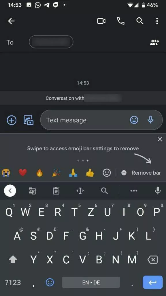 Gboard emoji panel screen 3