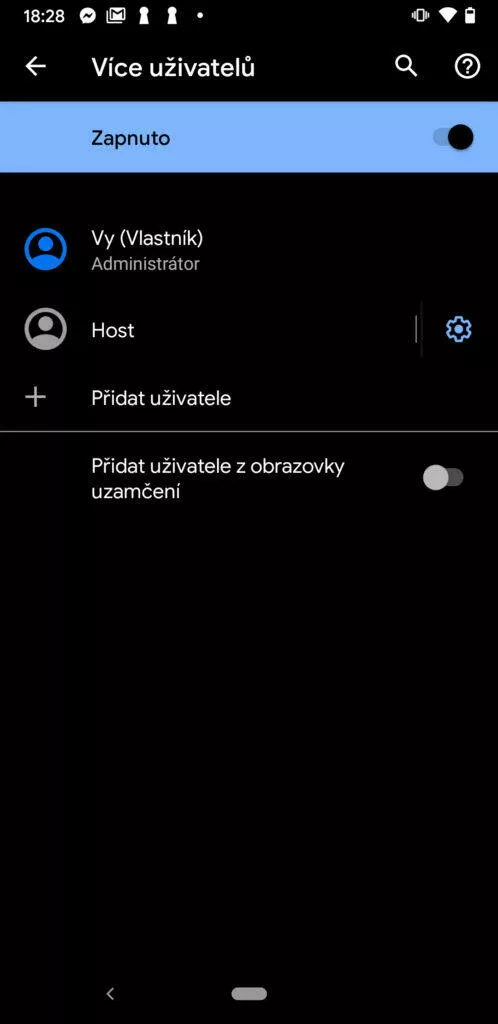 režim host android vs. ios