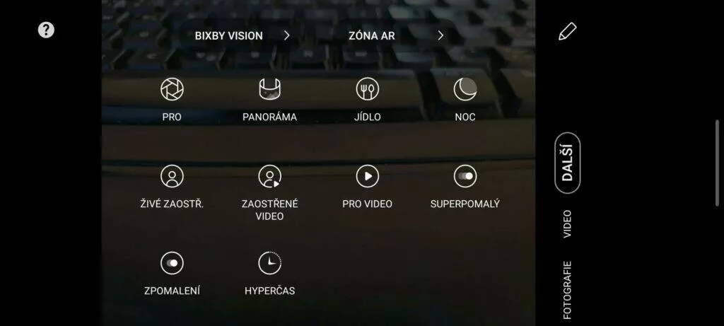 system One UI 2.1 funkce fotoaparatu