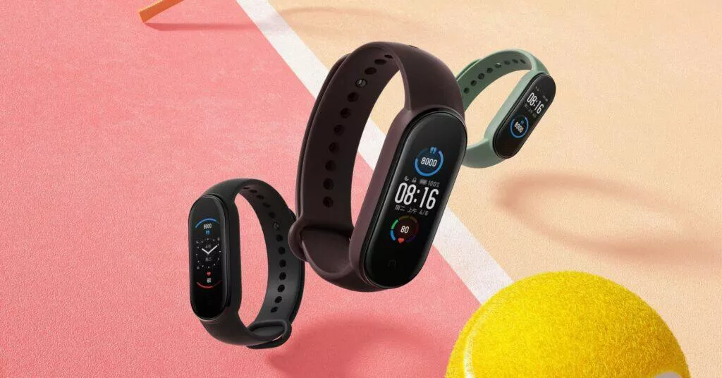 Xiaomi Mi Band 5 cerna fialova zelena