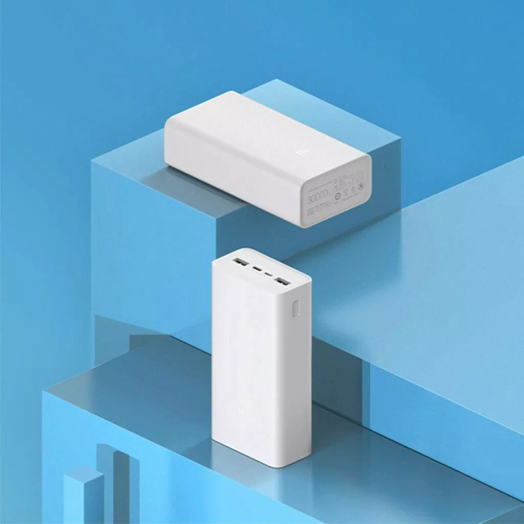 Xiaomi powerbanka s kapacitou 30000 mAh design