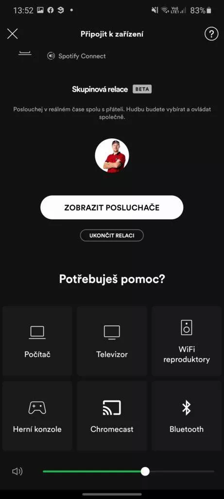 4 Spotify Skupinová relace zobrazit posluchače