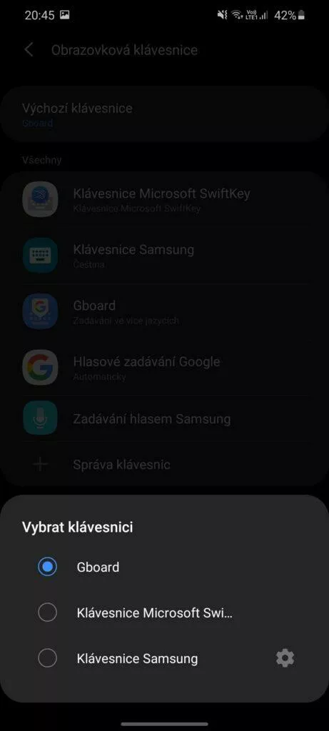 jak vyměnit klávesnici v Android telefonu výběr primární klávesnice