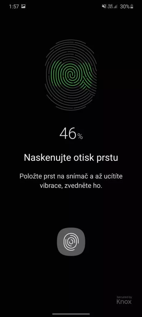 odemykání Android telefonuotisk prstu ukládání