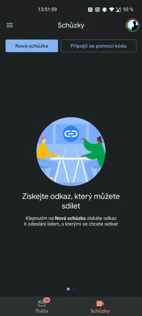 jak vypnout meet schůzky v gmailu náhled funkce