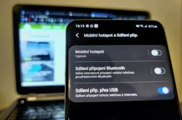 Sdílení internetu z telefonu přes kabel
