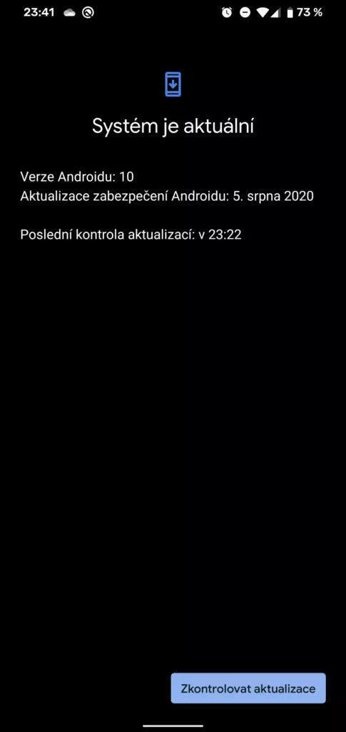 system je aktualni android