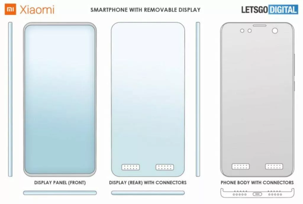 Xiaomi odnímatelný displej přední strany