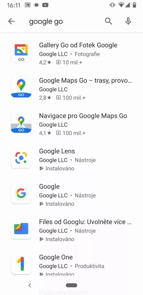 zrychleni starsiho telefonu android go aplikace